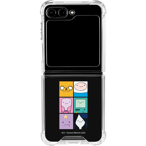 Adult Swim Adventure Time Character Tiles Galaxy Z Flip6 Clear Case